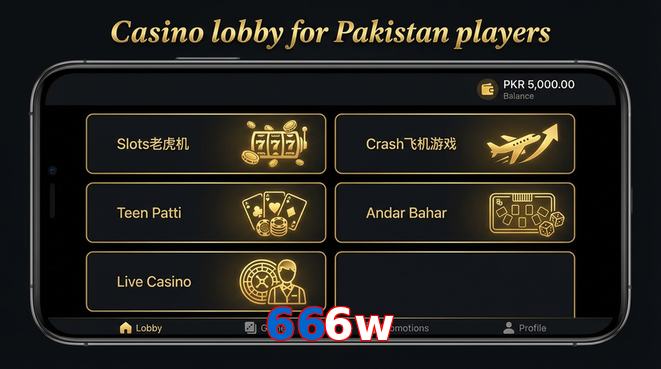 Lobby view of 666W for Pakistan users